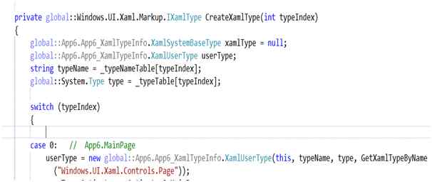 CreateXamlType function